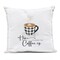Stupell Industries Where The Coffee Is Outdoor Printed Pillow, design by Joy Hall, 18 x 7 x 18